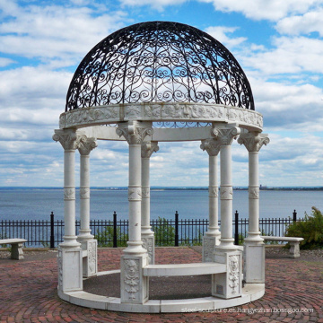 el gazebo de mármol usado blanco de piedra natural barato del jardín para la venta